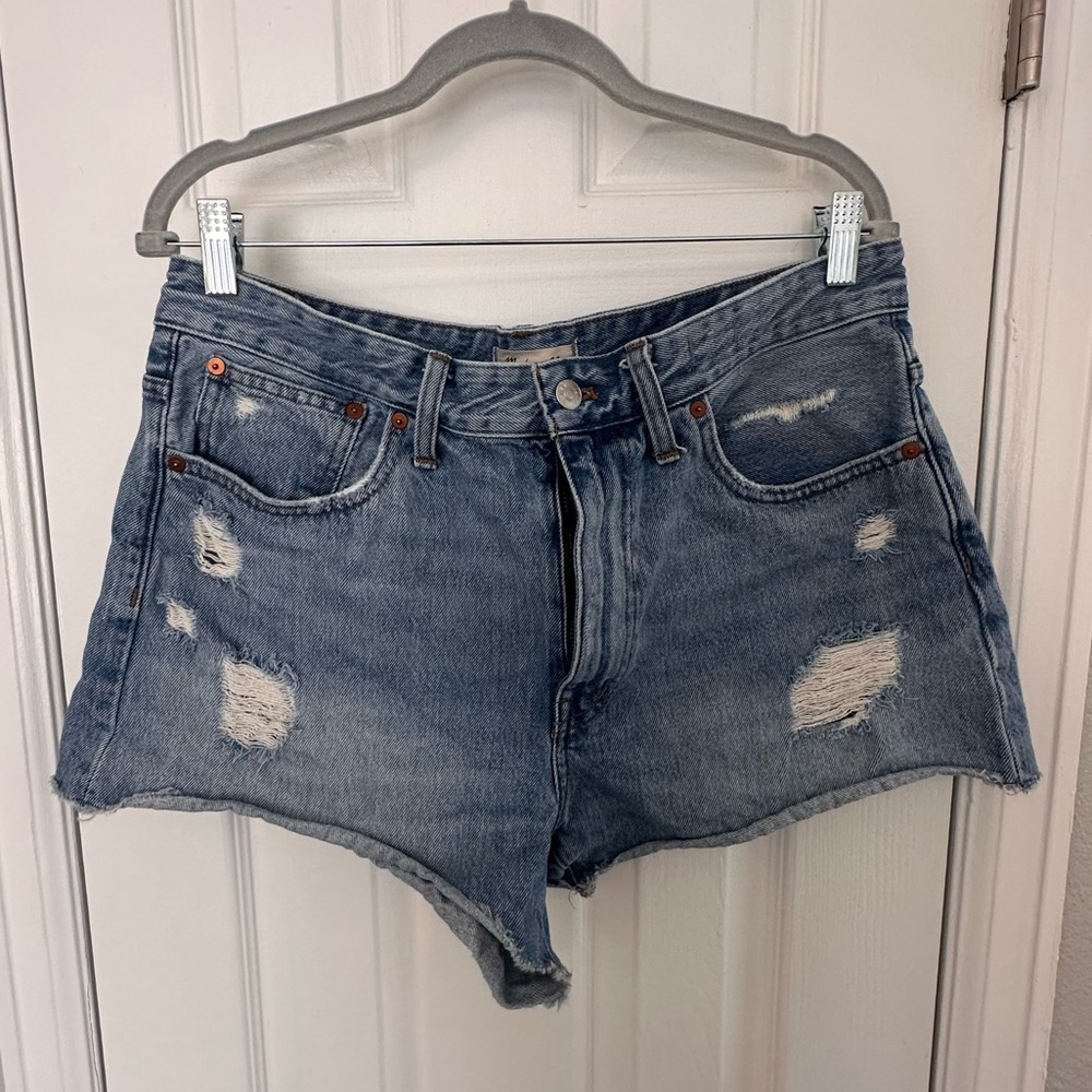 Madewell Relaxed Destructed Edition Denim Shorts
